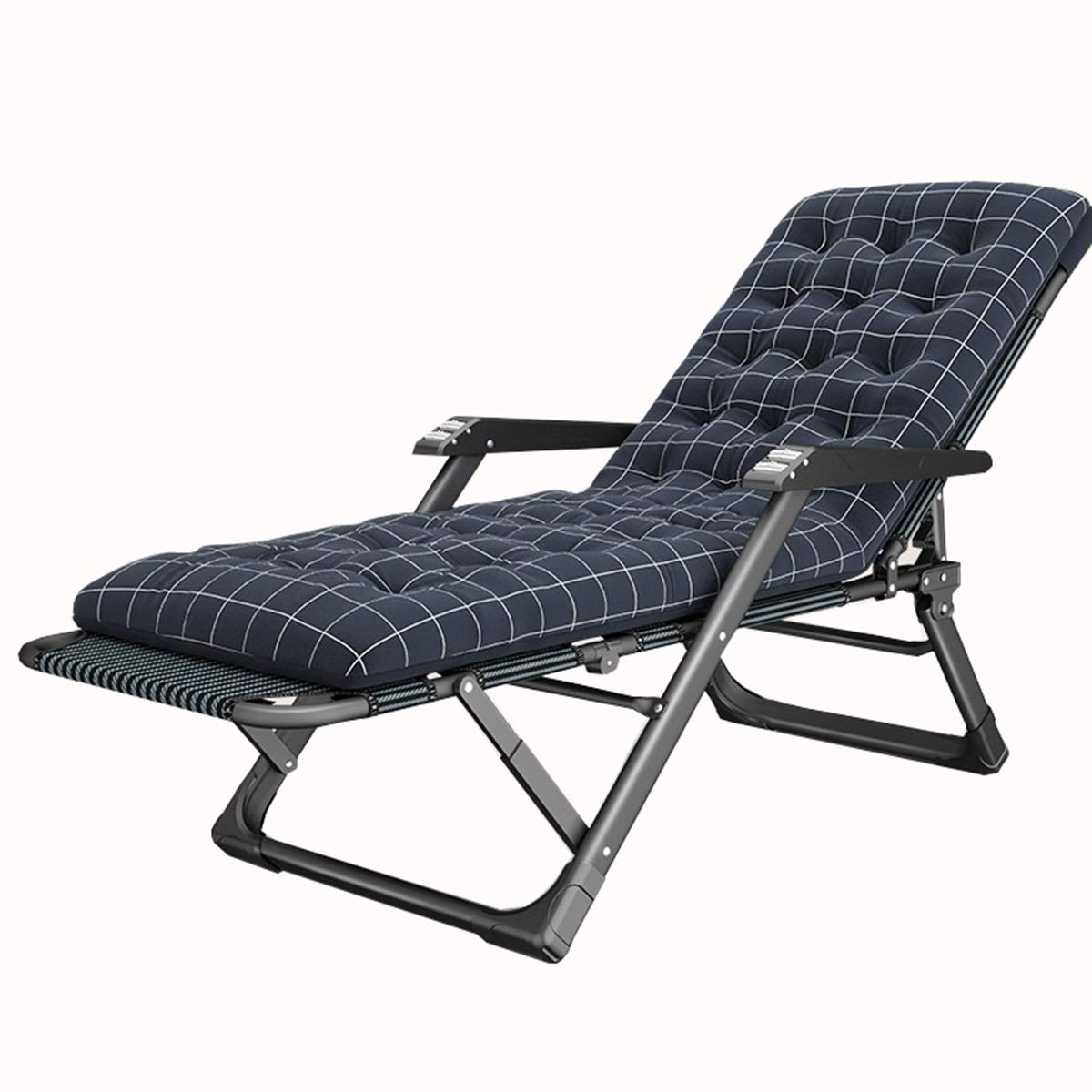 Chaises de terrasse inclinables réglables rembourrées bleu Oxford piscine