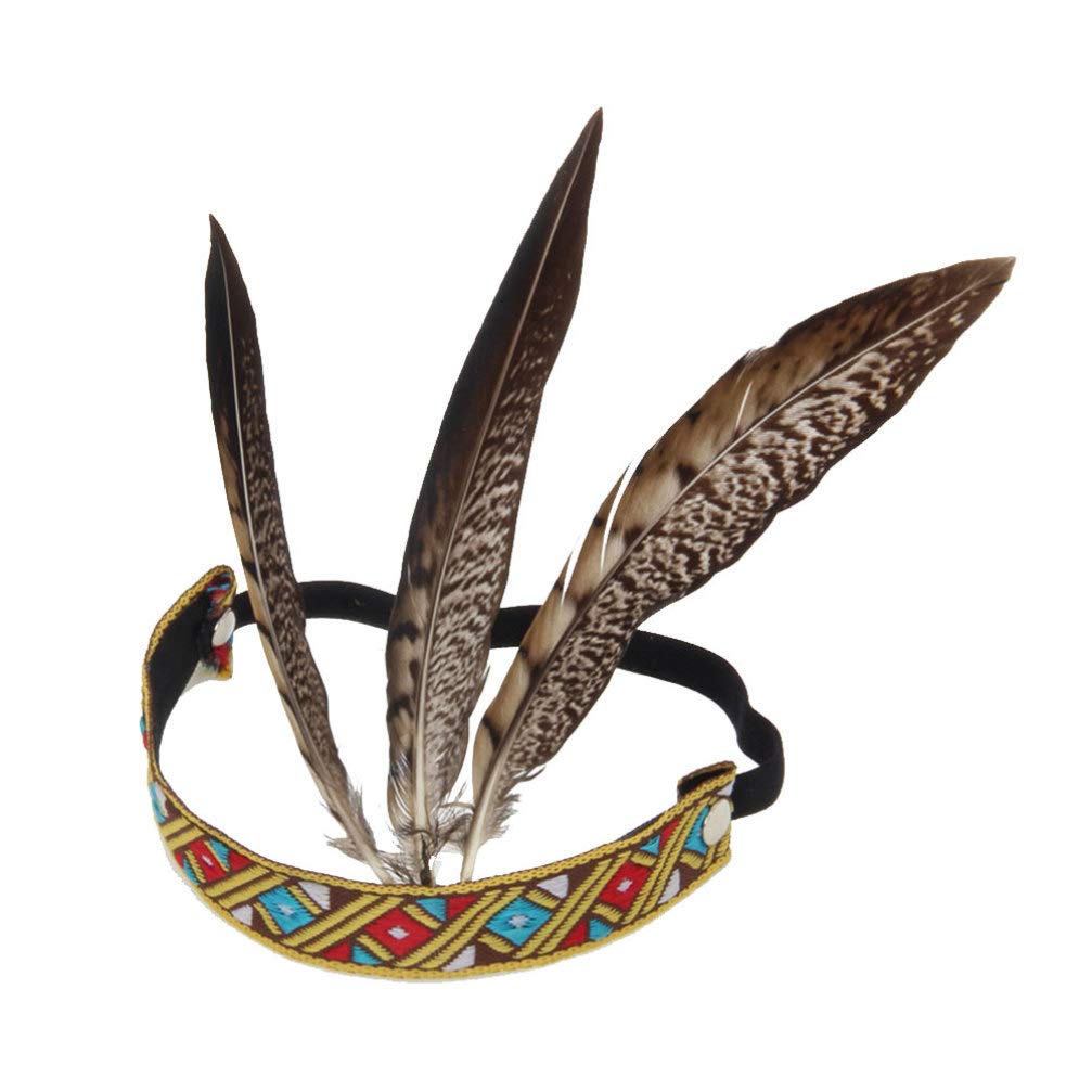 Feather Headpiece American Headband Headdress Costume for Festival Party Performances Carnival Cosplay