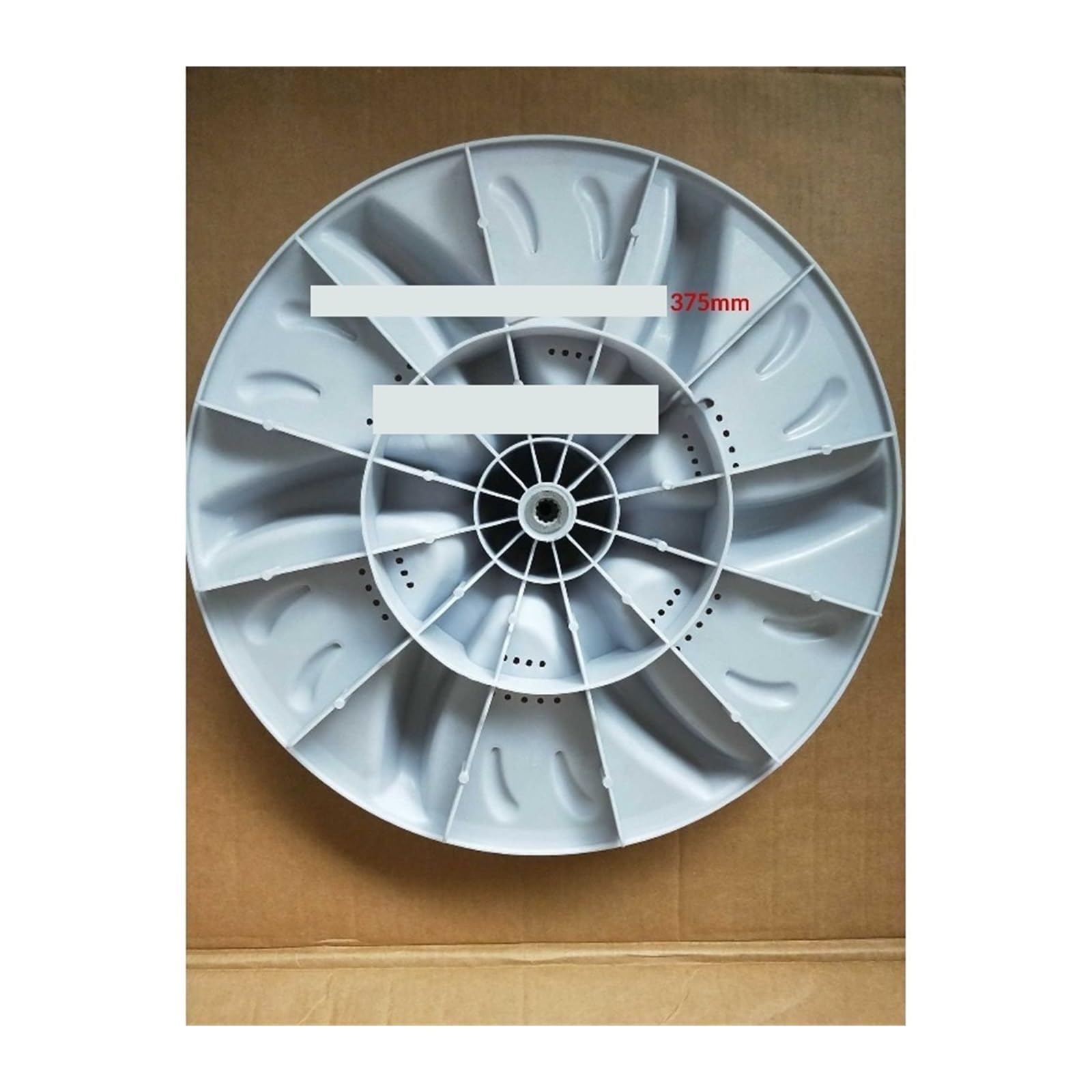 Impulsor de lavadora for SJ008 SJ013, piezas de repuesto for lavadora con rueda ondulada de núcleo metálico de 340mm/375mm de diámetro(375mm)