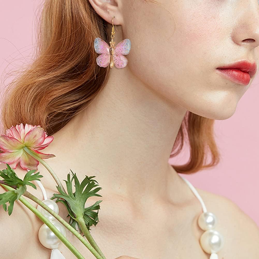 KISSITTY 48pcs Butterfly Charms for Hair Clips Shoe Decor Flat Back Resin Cabochons Embellishments for Photo Frames Crafts Scrapbooking Key Chains Gift Box Bottles Jewelry Making - Image 3