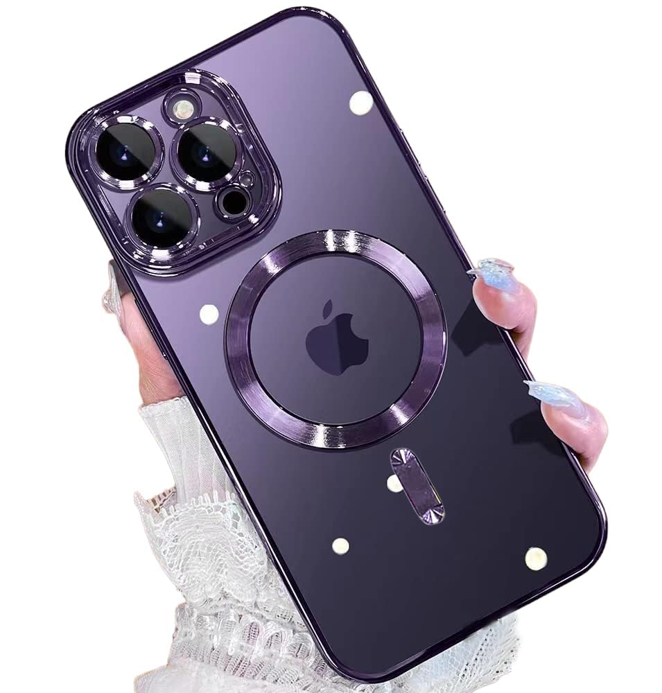 VONZEE® Clear Logo Electroplating Transparent Case for iPhone 14 Pro Case 6.1 inch 2022, Luxury Electroplated TPU Cover, Individual Camera Protection for Each Lens Bumper Case (Deep Purple) (B0BJDYHM7H) Amazon Price History, Amazon Price Tracker