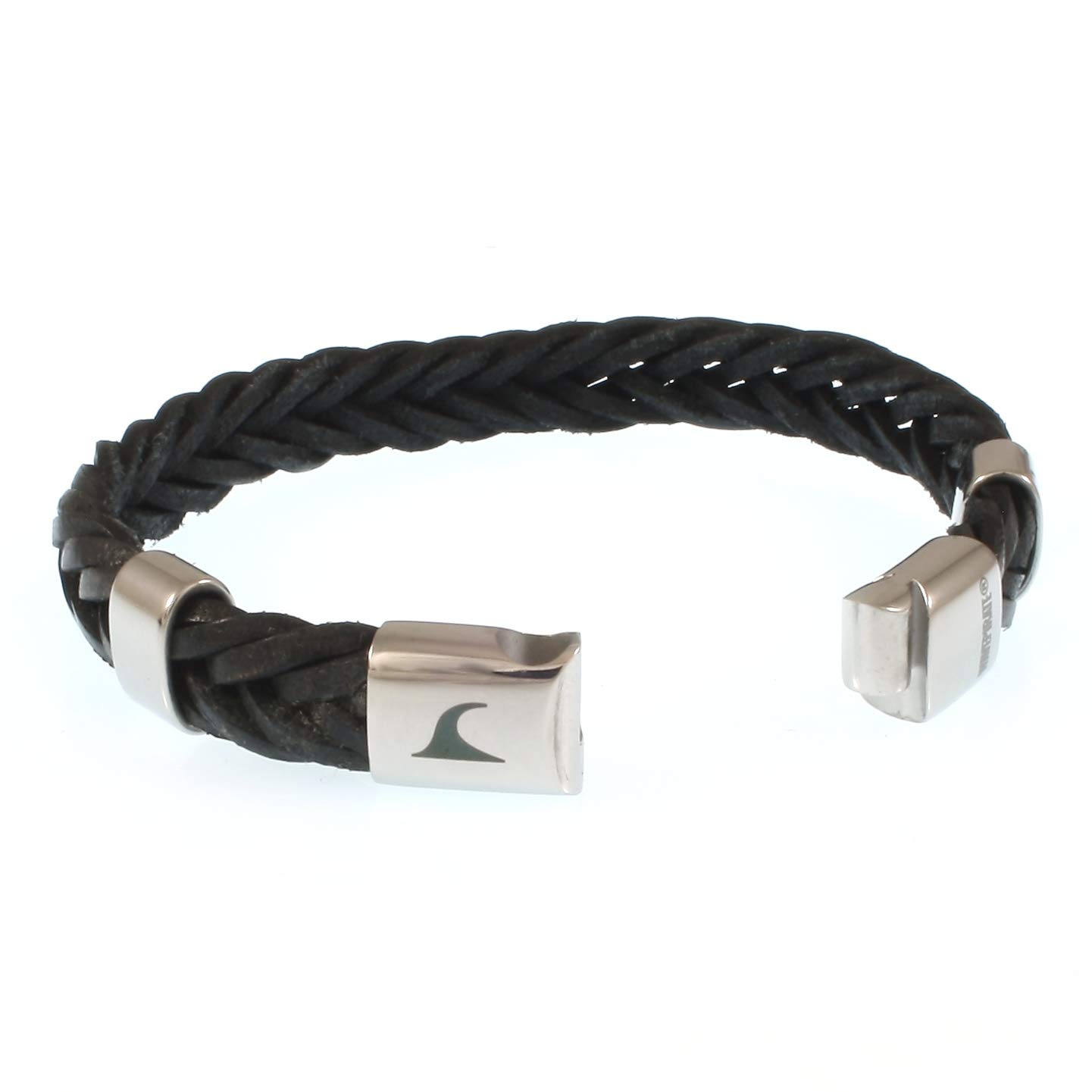 Echt Leder-Armband Groove F10 Schwarz Herren Männer