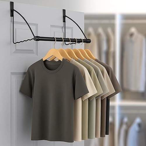 Miniatura 6 de HOLDN' STORAGE Percha para colgar sobre la puerta, colgador de puerta para ropa, colgador de baño para colgar ropa y toallas, estante de secado