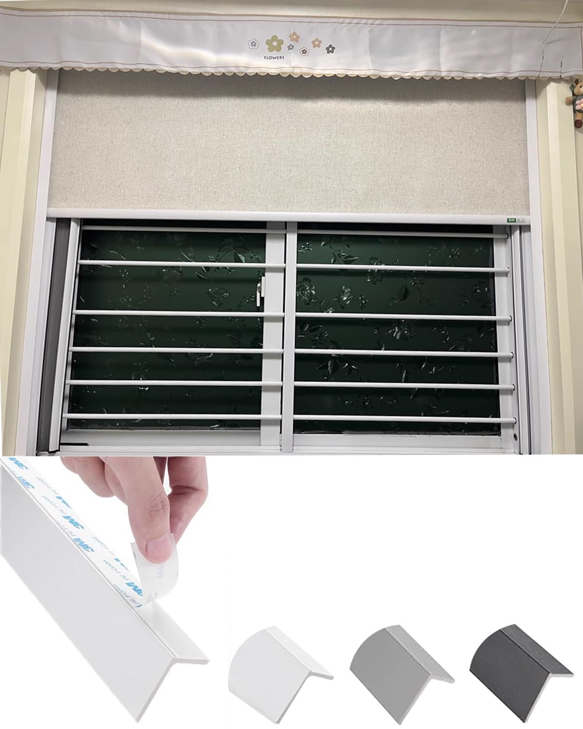 Guías Laterales Opacas, Bloqueadores de luz y rieles Laterales Opaco for persianas, Adhesivo