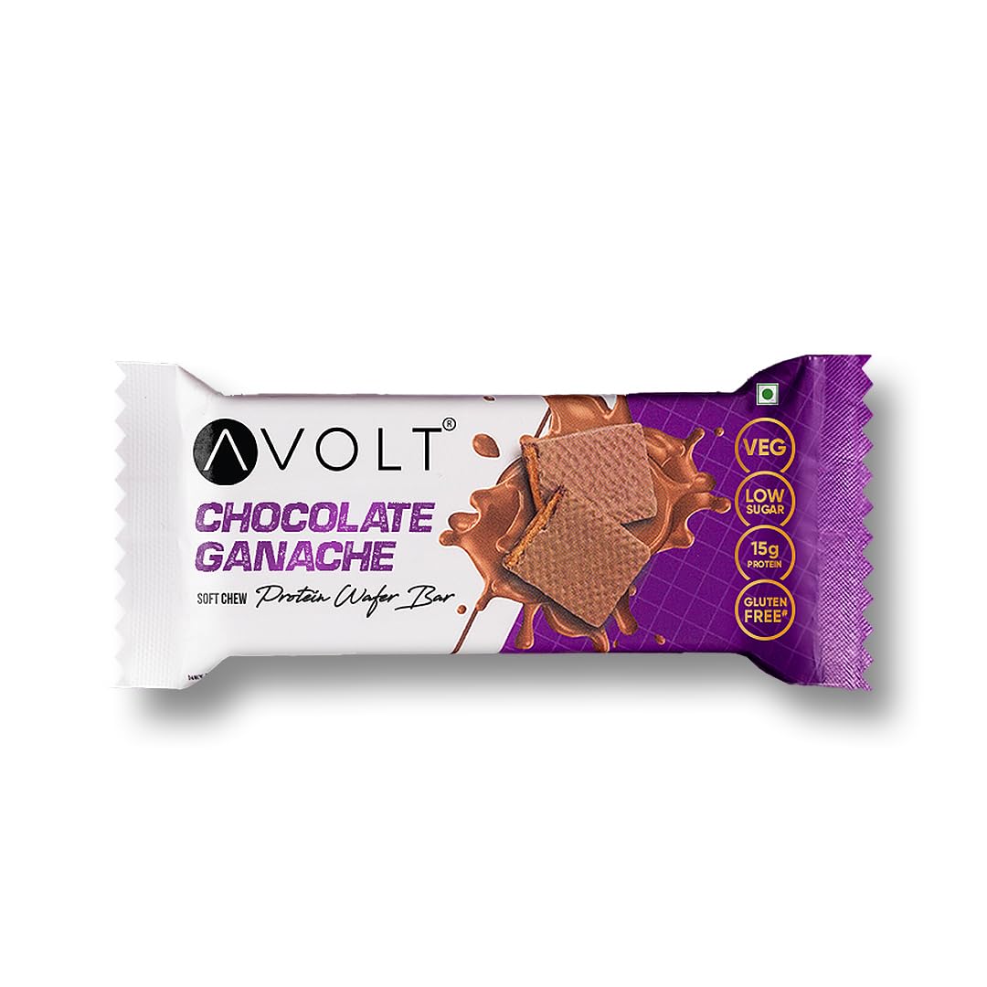 Avolt Chocolate Ganache Protein Bars with 15g Protein | Pack of 1 | High Energy Wafer Bars, No Added Sugar, Guilt-Free Indulgence for Healthy Snacking, Tasty and Crunchy Bar-image-20