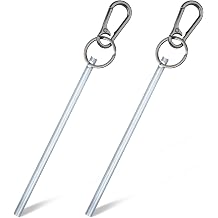 2-Pack Small Half Moon Key for Elevator Doors with Dark Grey Key Fob