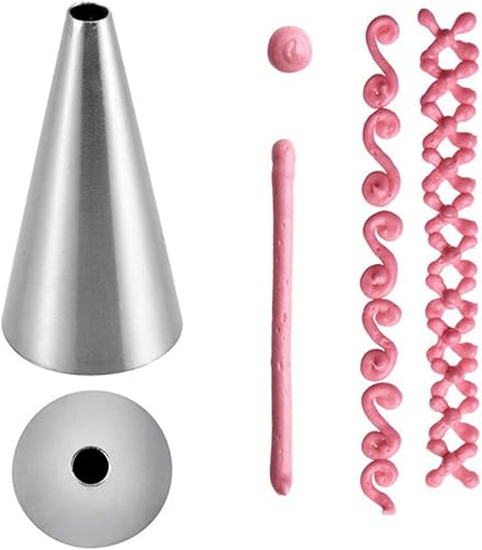 Miniatura 3 de Juego de 5 puntas de tubería de acero inoxidable, juego de boquillas de tubería, juego de tuberías de decoración, herramienta de pastelería para