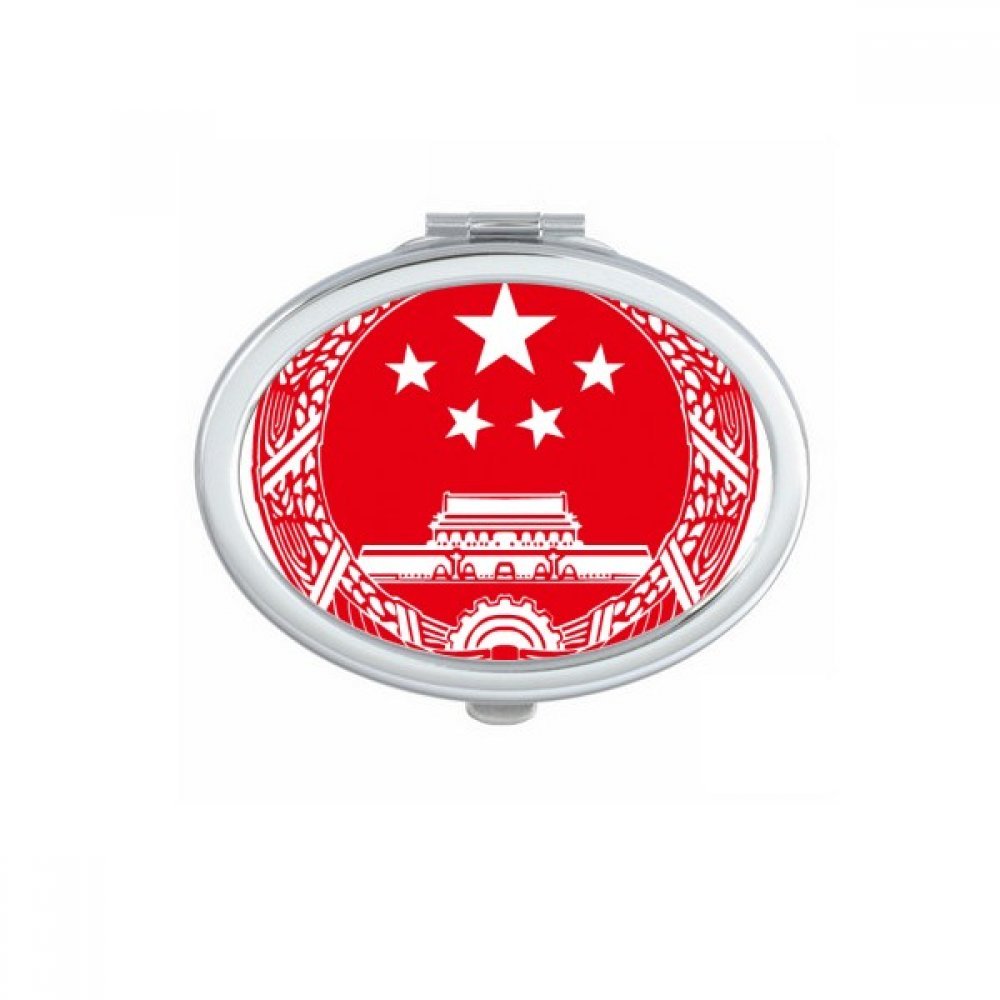 Miroir de Maquillage Ovale Communiste Rouge pour Retouches Rapides Sans Encombrer le Sac