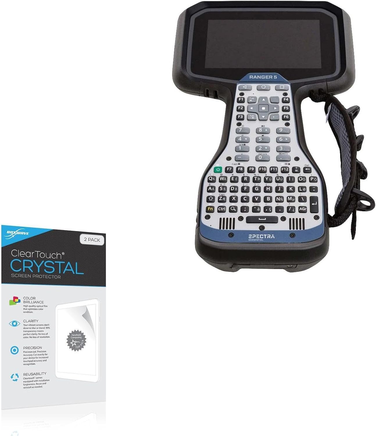 BoxWave Screen Protector Compatible with Spectra Geospatial Ranger 5 - ClearTouch Crystal (2-Pack), HD Film Skin - Shields from Scratches