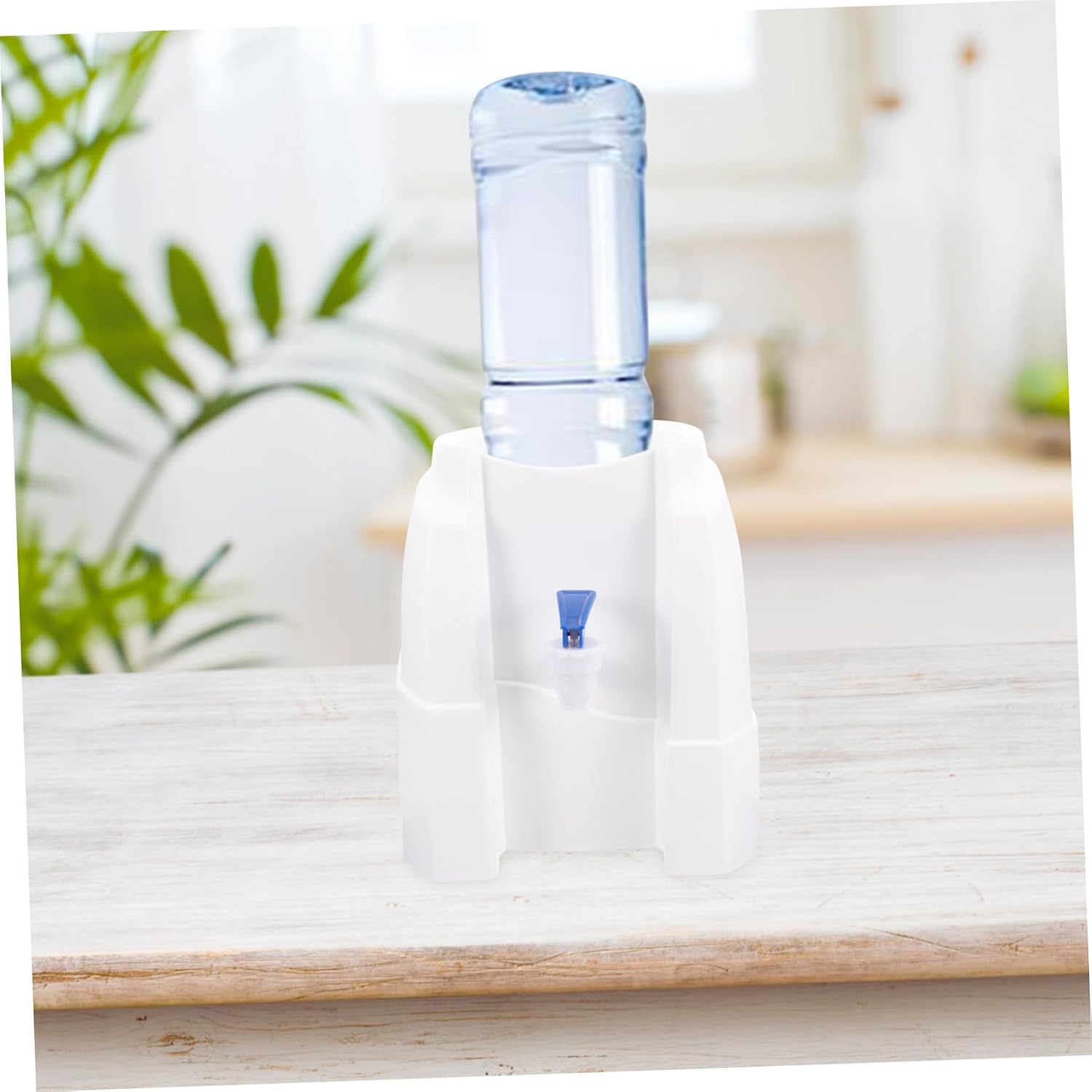 Mini Water Dispenser Stand for Desktop Portable Plastic Water Jug Holder with Faucet Suitable for Bottles Tea Juice in Small Spaces