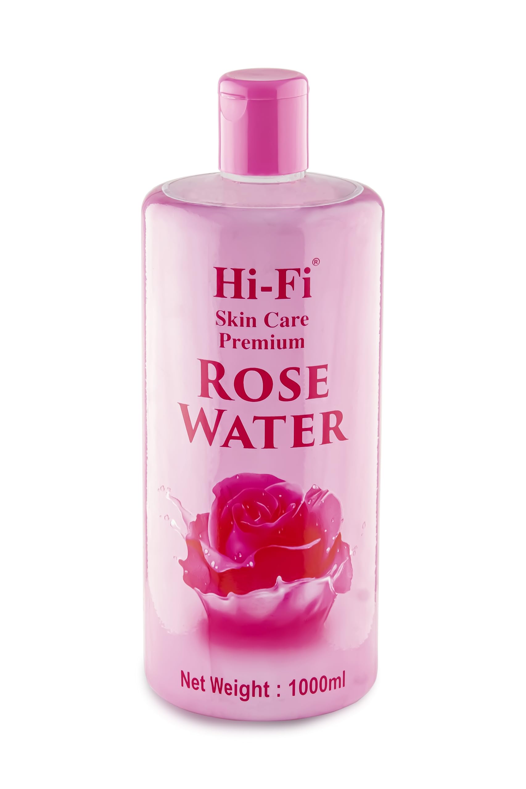 HI-FI Rose Water 1000ml – Pure, Hydrating & Soothing, Face Toner, No Paraben | Alcohol Free | Cleanses, Hydrates & Moisturises Skin | Balances & Restores Skin's pH Levels | For All Skin Types