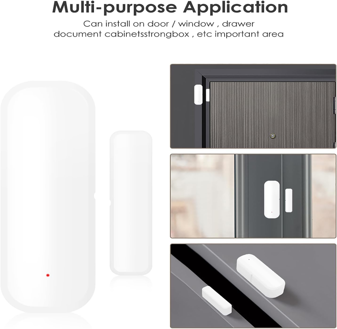 10xZigbee Smart Türsensor, WiFi Smart Türsensor, Smart-Home-Systemen, kabelloser Fensterkontakt-Sensor für Heimsicherheit und Smart-Home-Automatisierung