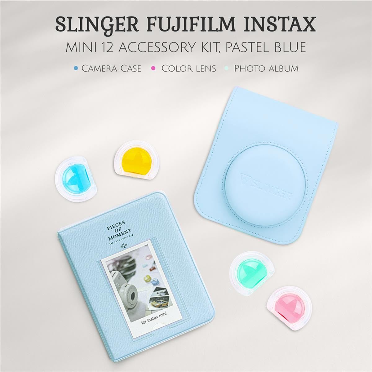 Slinger FujiFilm Instax Mini 12 Accessory Kit, Pastel Blue