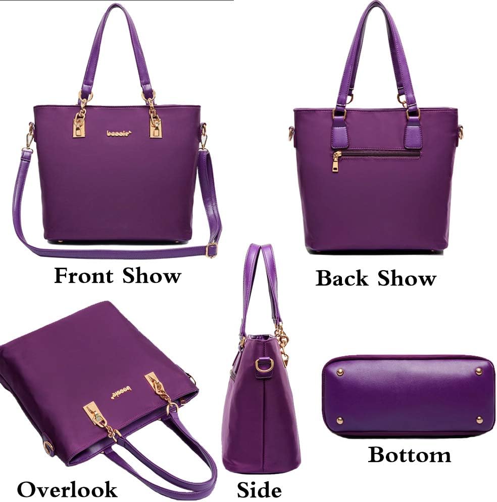 Women Ladies 6 Pcs Handbag Set Hobo Top Handle Bag Totes Satchels Crossbody Shoulder Bags and Purse Clutch | 6 Pcs, Purse - Image 6