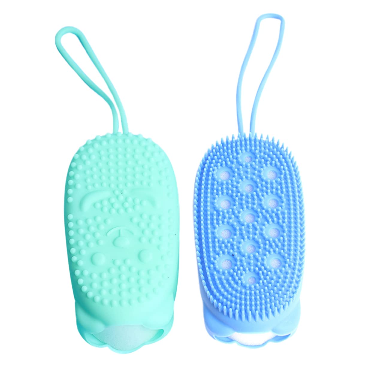 FOMIYES 2 Piezas Toalla De Baño De Silicona Exfoliante Depurador Corporal Cepillo De Cuerpo De Baño Depurador De Lavado De Cuerpo Esponja Gel De Sílice Cepillo De Cara Bebé Tómate Un Baño