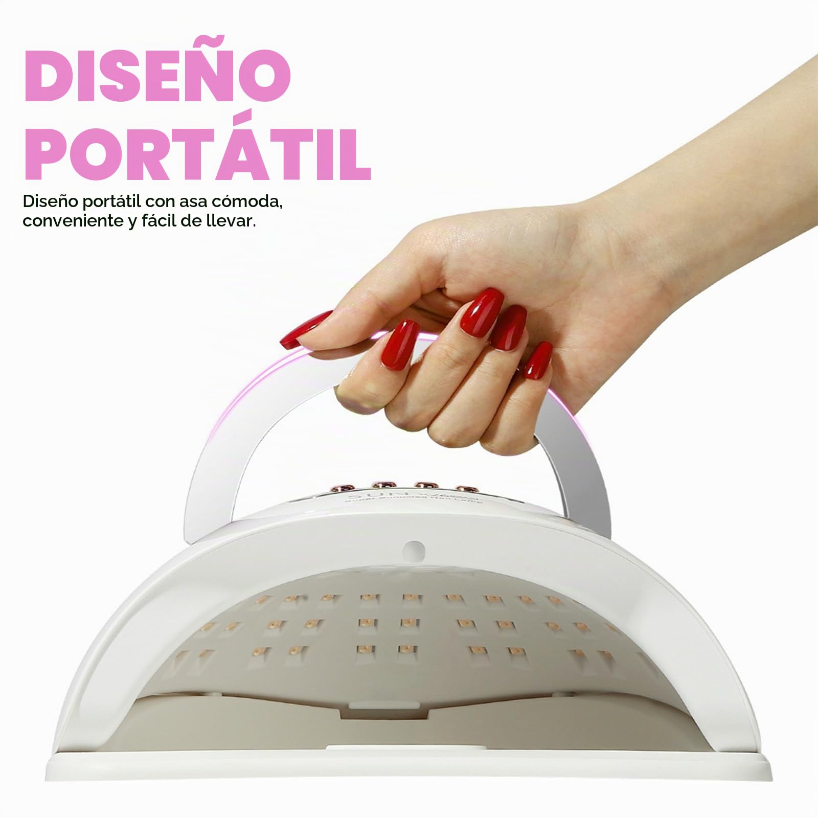 380W Lámpara UV LED Uñas,Secadora de LED UV con 81 Cuentas LED,Lámpara Uñas Semipermanentes con 4 Temporizador,Sensor Automático,Pantalla LCD,Para Manicura Pedicure Nail Art Hogar el Salón