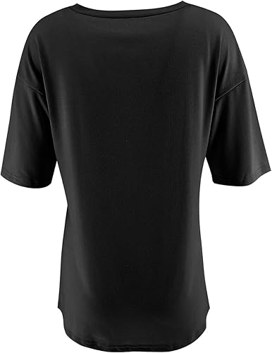 Miniatura 4 de Fanway&EC Camisetas de manga corta para mujer, camisetas casuales con cuello redondo y bolsillo para verano