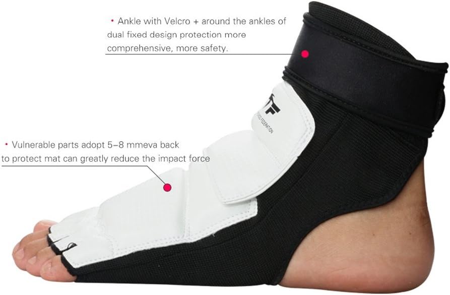 Runworld Taekwondo Training Boxing Foot Protector Gear Martial Arts Fight Muay Thai Kung Fu Tae Kwon Do Feet Protector TKD Foot Support for Men Women Kids Children : Sports & Outdoors