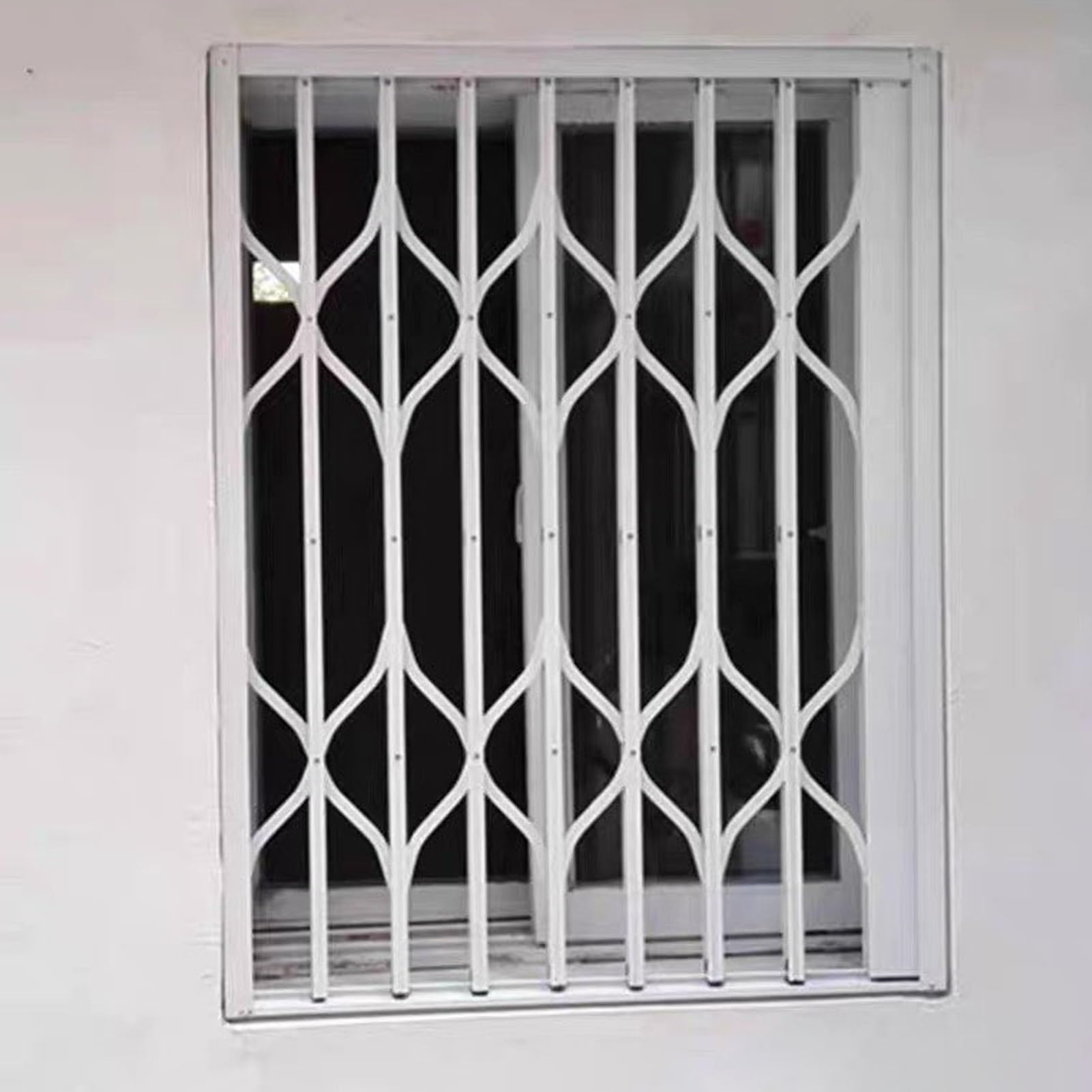 Puerta corrediza plegable para ventana, barras de seguridad resistentes para evitar robos, protector de ventana interior para perros domésticos, 23.6 x 47.2 pulgadas