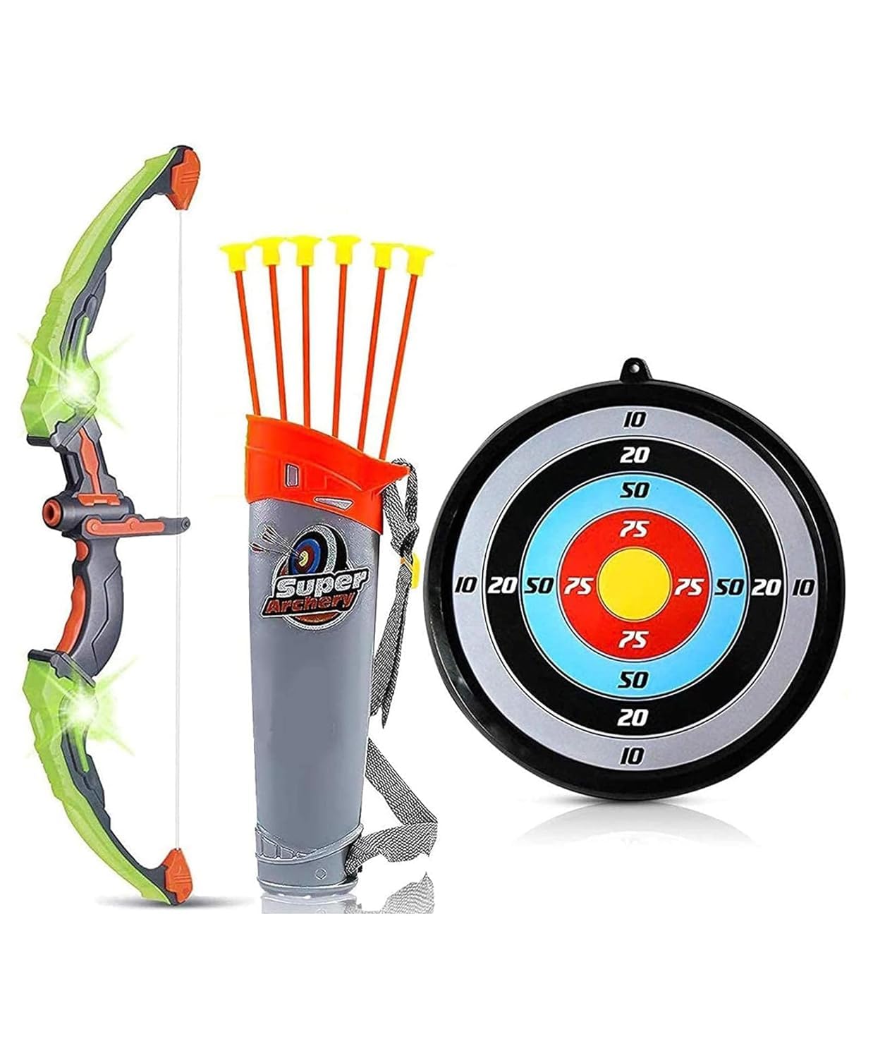 Boys Basic Archery Set with 3 Suction Cup Arrows & Target (Color May Vary)