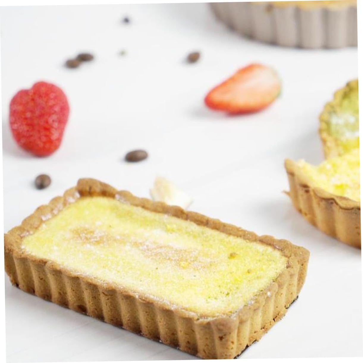 SOLUSTRE 2sets Non Stick Oven Cake Pan Tart Molds for Baking for Pizza Desserts and Steaks Kitchen Bakeware 2pcs*2