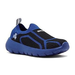 Campus BRUTO Kids BLK/R.Blue Walking Shoes - 12UK/India 1 Pair