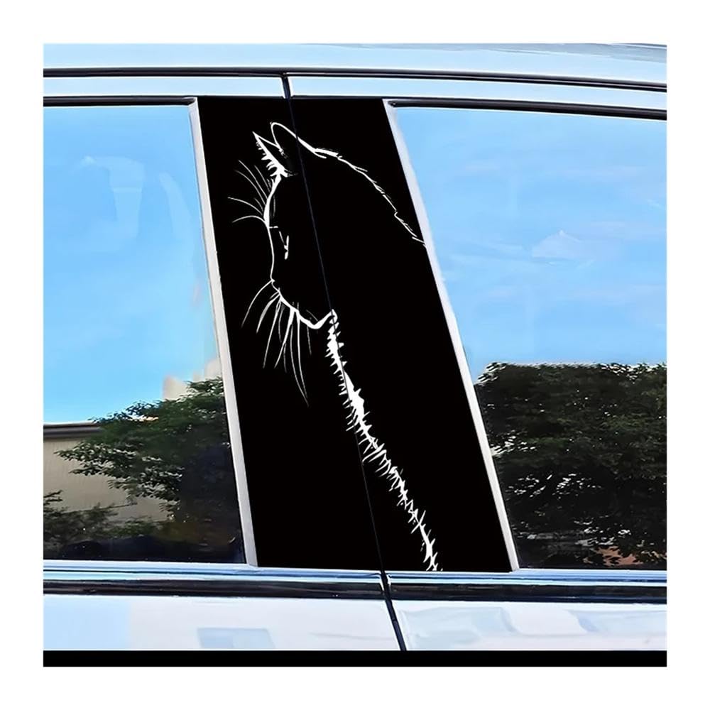 Decorative Items 2pcs Car Door Pillar Decoration Sticker Cat Scratch Resistant Personalized