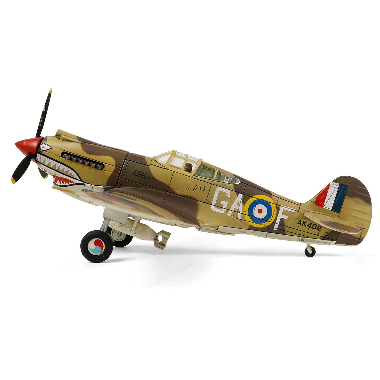 Forces of Valor 1:72 US Curtiss P-40B Tomahawk MK.IB RAF – model stojący, modelarstwo, model dioramy, model wojskowy, model samolotu wojskowego