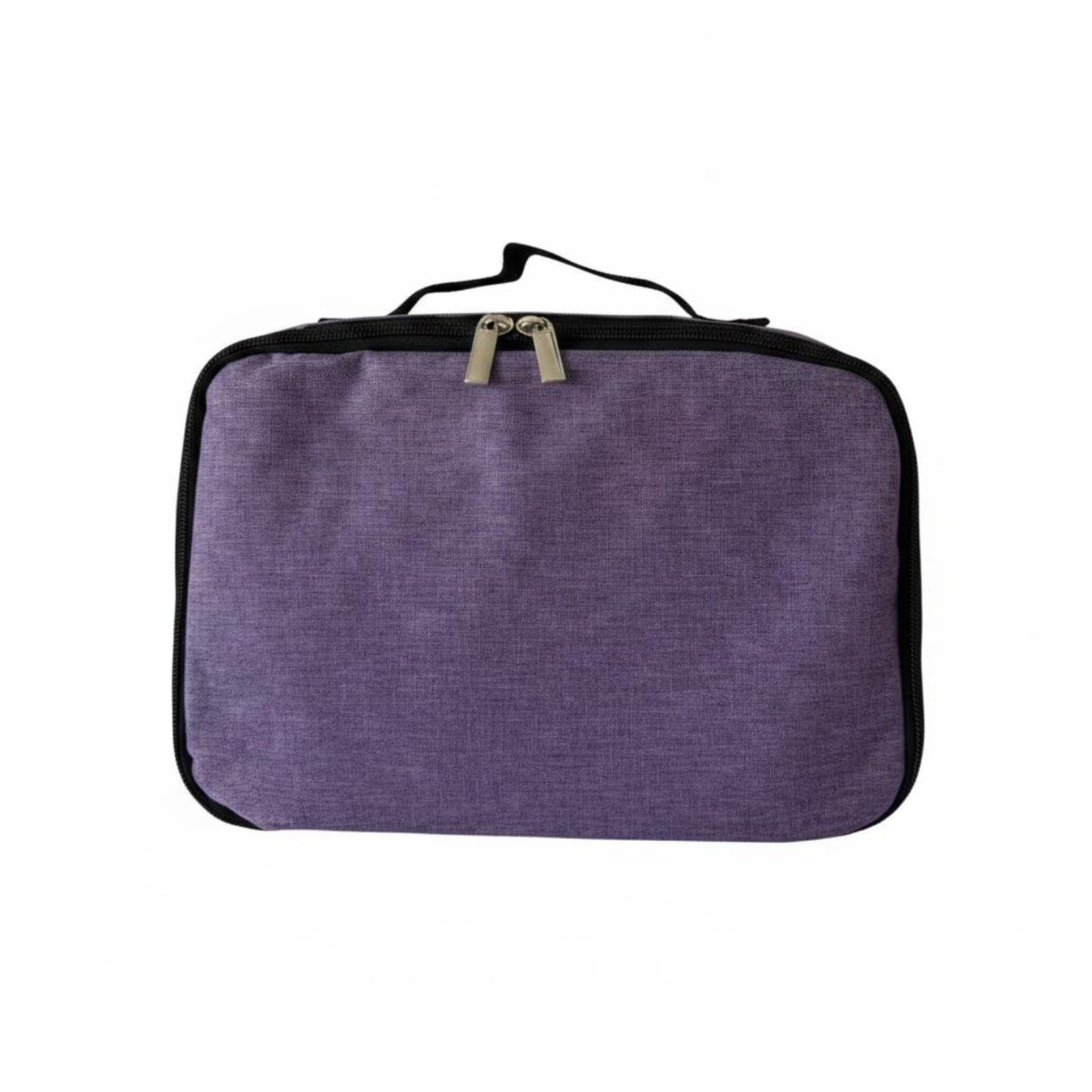 snappsy Large Capacity Multi-Eyeglass Travel Case Secure Zipper Closure 6-Slot Glasses Case, Purple-picture-31
