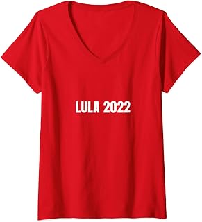Womens Lula 2022 President of Brazil V-Neck T-Shirt