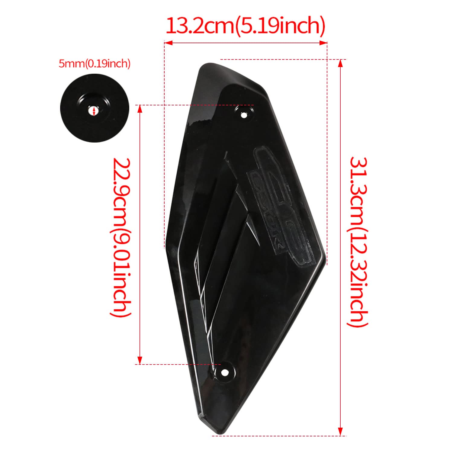 Couvercle Admission Air Panneau Latéral Moto 2 Pièces Pour CB650R 2019-2021 - Charbon Bambou