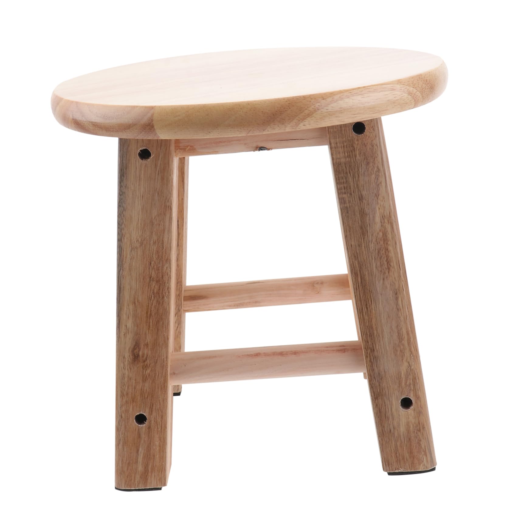 TOKIDNY 1pieza Taburete Bajo Redondo De Madera Maciza Antideslizante para Hogar para Cambiar Zapatos y Baño Altura Diseño Moderno y Práctico Estilo Minimalista