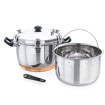 Expresso Stainless Steel Induction Friendly Rice Cooker Silver (750 Gms, Copper Bottom)