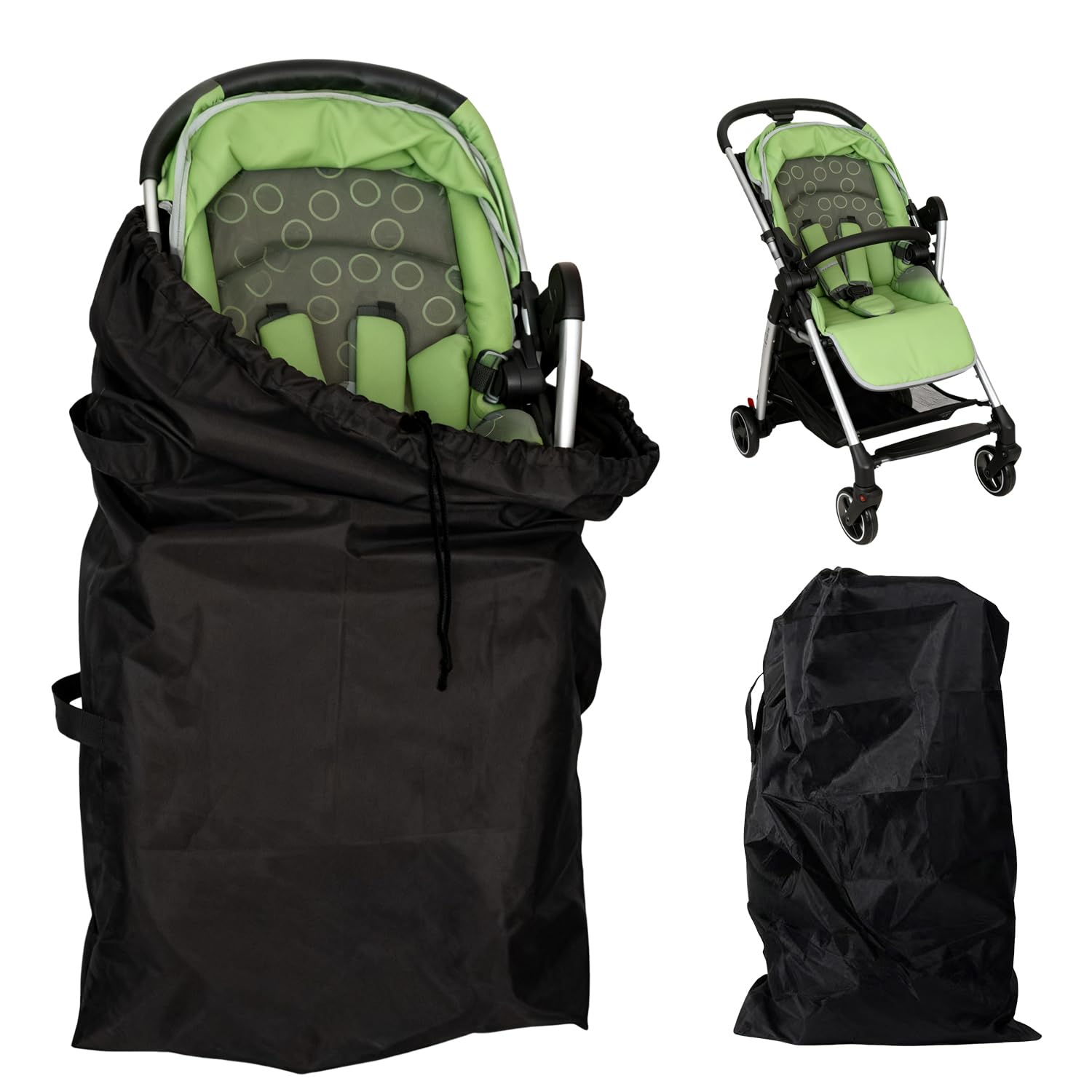 Youery Transporttasche Kinderwagen, Universal Transporttasche Kinderwagen Schutzhülle Flugzeug Schwarze Reisetasche für Buggy und Kinderwagens