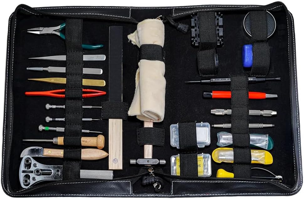 Professional Watch Repair Tool Kit Complete Watch Repair Tools for Maintenance, Battery Replacement, Watch Link Adjustment & Back Removal