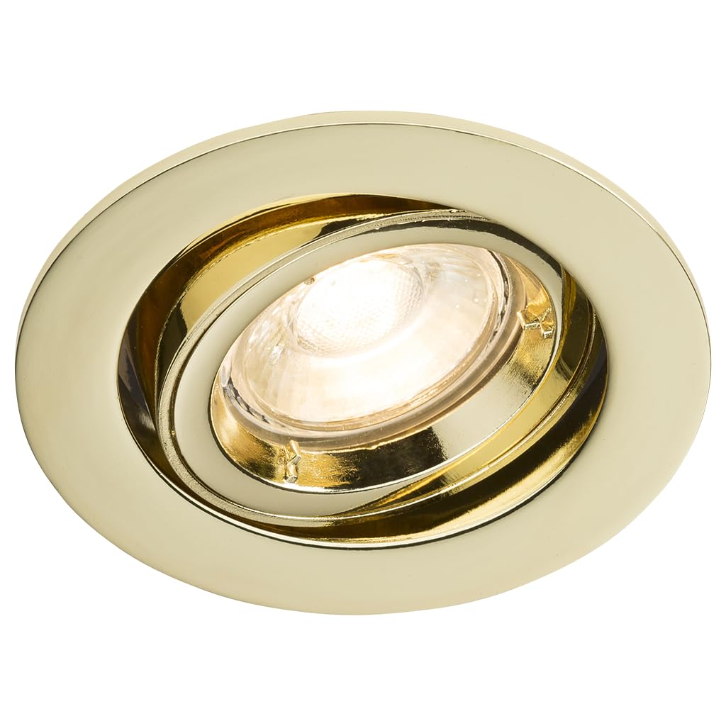 Luminosa Lighting Luminosa Gu10 Brass Recessed Tilt Twist & Lock Downlight230V from B&Q