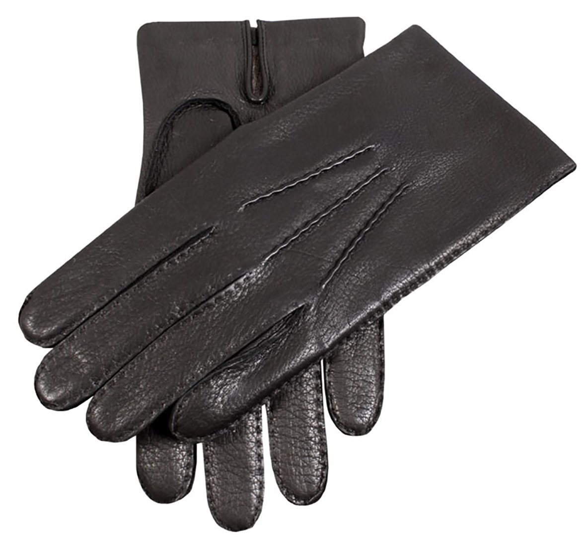Dents Men's Black - Cambridge Cashmere Lined Deerskin Leather Gloves (, 9)