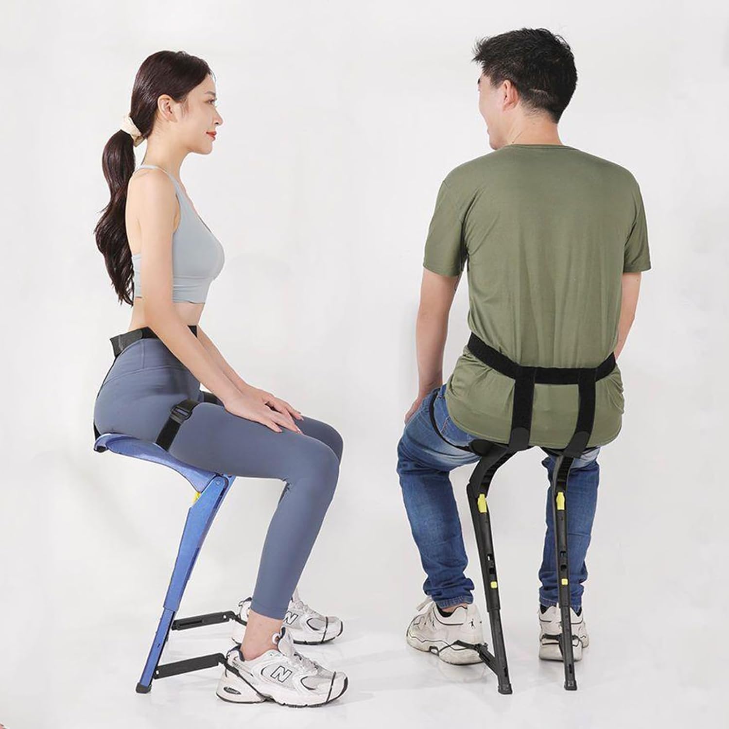 Amazon.co.jp: 立ったまま座れるマジック折畳椅子 - 空気椅子