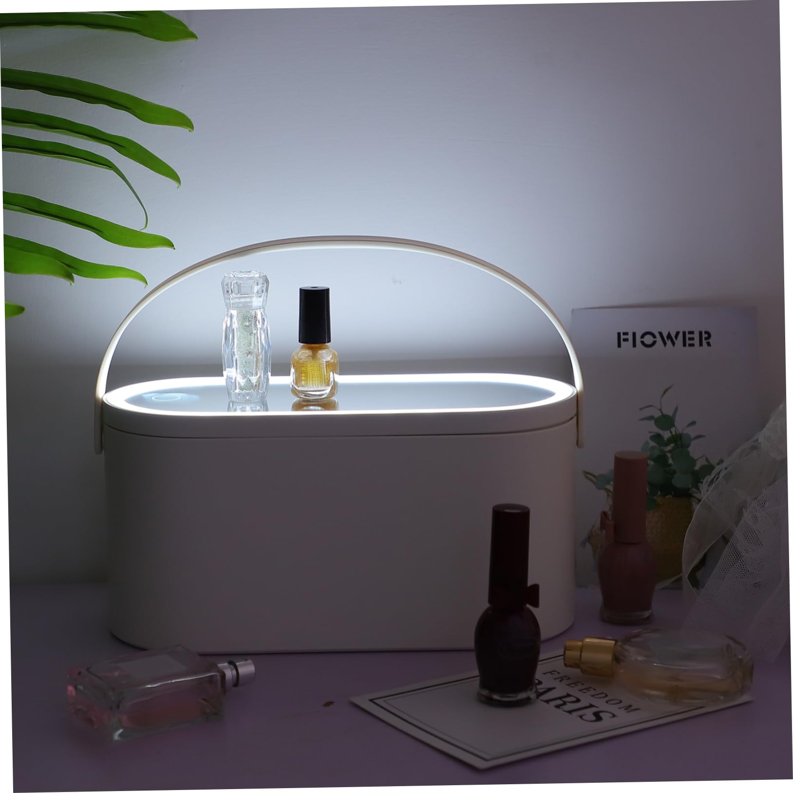POPETPOP Przenośna Kosmetyczka z Lustrem Led Organizer Do Makijażu Idealna Do Podróży Outdooru i Kempingów z Dużą Przestrzenią Kosmetyki i Akcesoria Trwała Konstrukcja z Plastiku