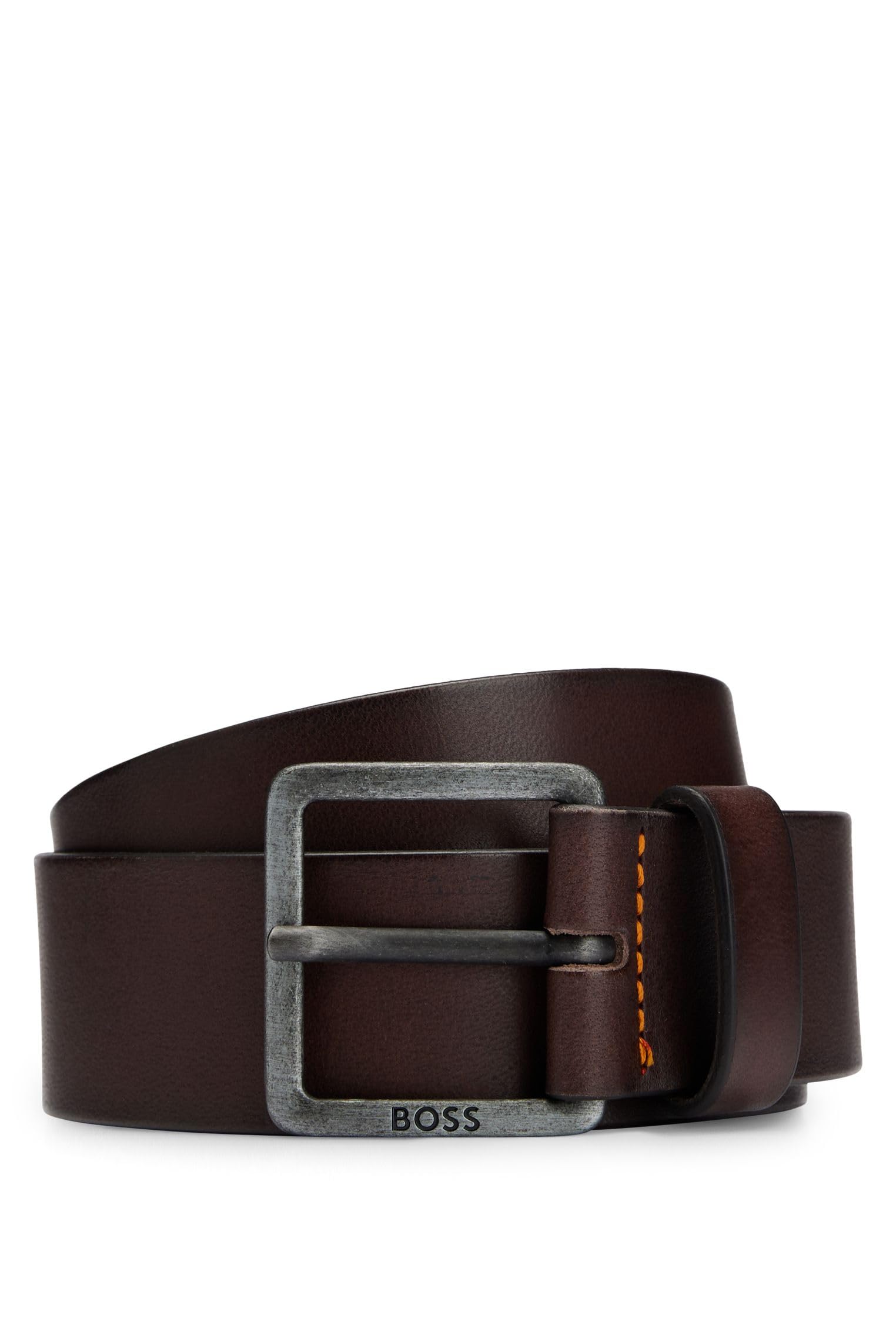 Boss Men's Jeeko Leather Belt Brown 30R (80Cm)