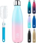BOGI 17oz Bouteille d'eau isolante à double paroi Aspirateur en acier inoxydable Boutilles d' eau, fuite de métal Sports Boutillet d'eaux Boissons chaudes et froides - Parfait pour les sports de plein air Camping Biking