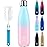BOGI Insulated Water Bottle, 17oz Stainless Steel Water Bottles, Leak Proof Sports Metal Water Bottles Keep Cold for 24 Hours and Hot for 12 Hours BPA Free kids water bottle for School (SkyBlue Pink)