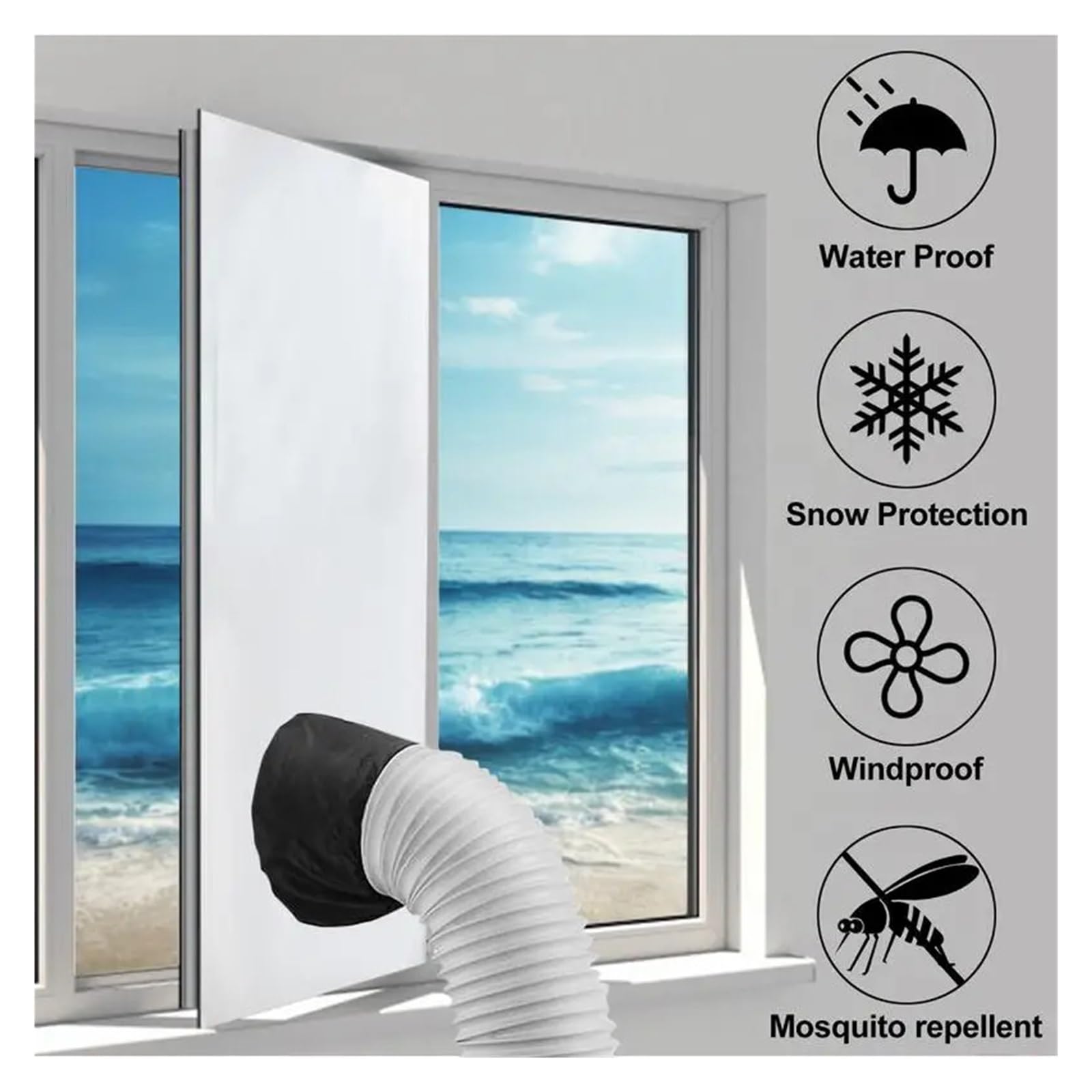 Guarnizione Universale For Finestre 200VM/300CM For Condizionatori D'aria Portatili E Asciugatrice Protezione Per Tutte Le Condizioni Atmosferiche(300cm)