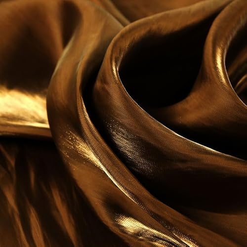 Gradient Organza Polyester Fabric (DarkGold)