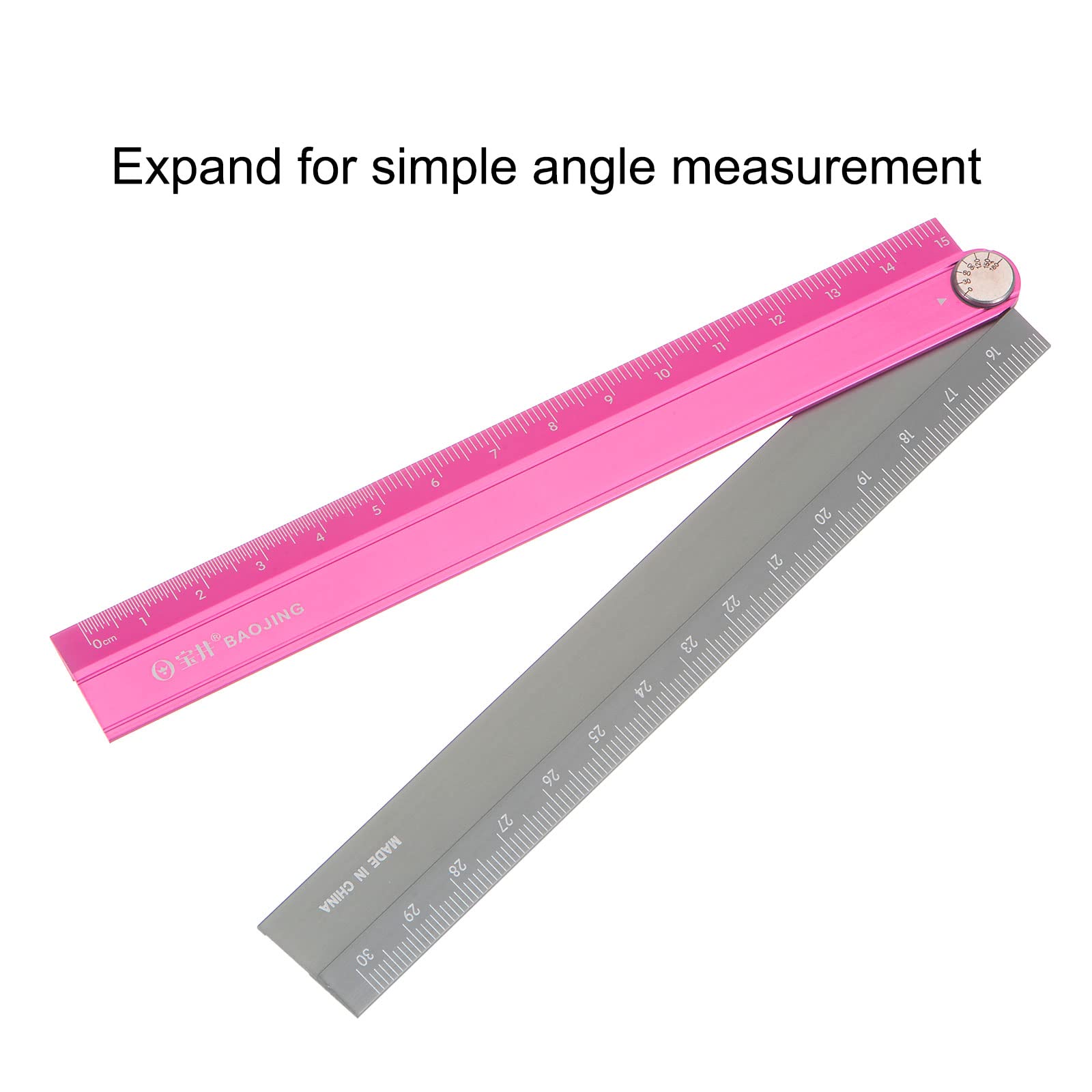 Pink Grey Ruler Pink Tools HARFINGTON Straight Ruler 6 Inch Metric English System ...