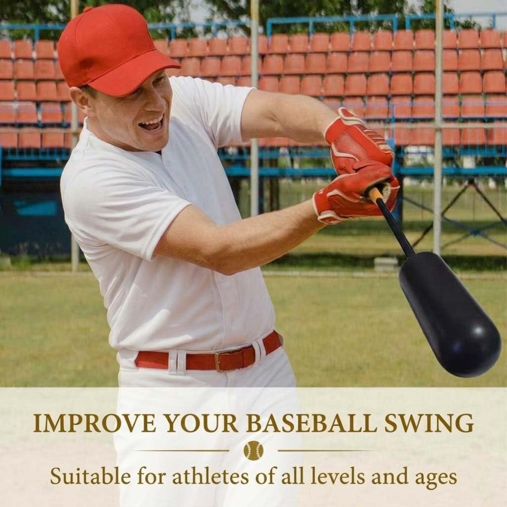 Baseball-Schlagtrainer-Set, Schlagfertigkeiten mit Zentrifugalkraft und Seil, Baseball-Schaukel-Trainer, inklusive 12 weißen Trainingssofties