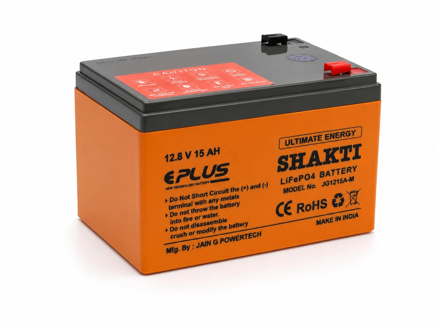 EPLUS Shakti 12V 15Ah LiFePO4 Lithium Battery with Built in BMS Rechargeable Battery for Double Motor Spray Pump Solar Applications Compatible 12V Equipment-image-42