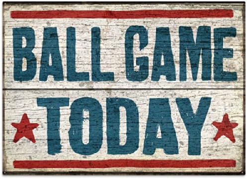Retro Planet Ball Game Today Small Tin Sign