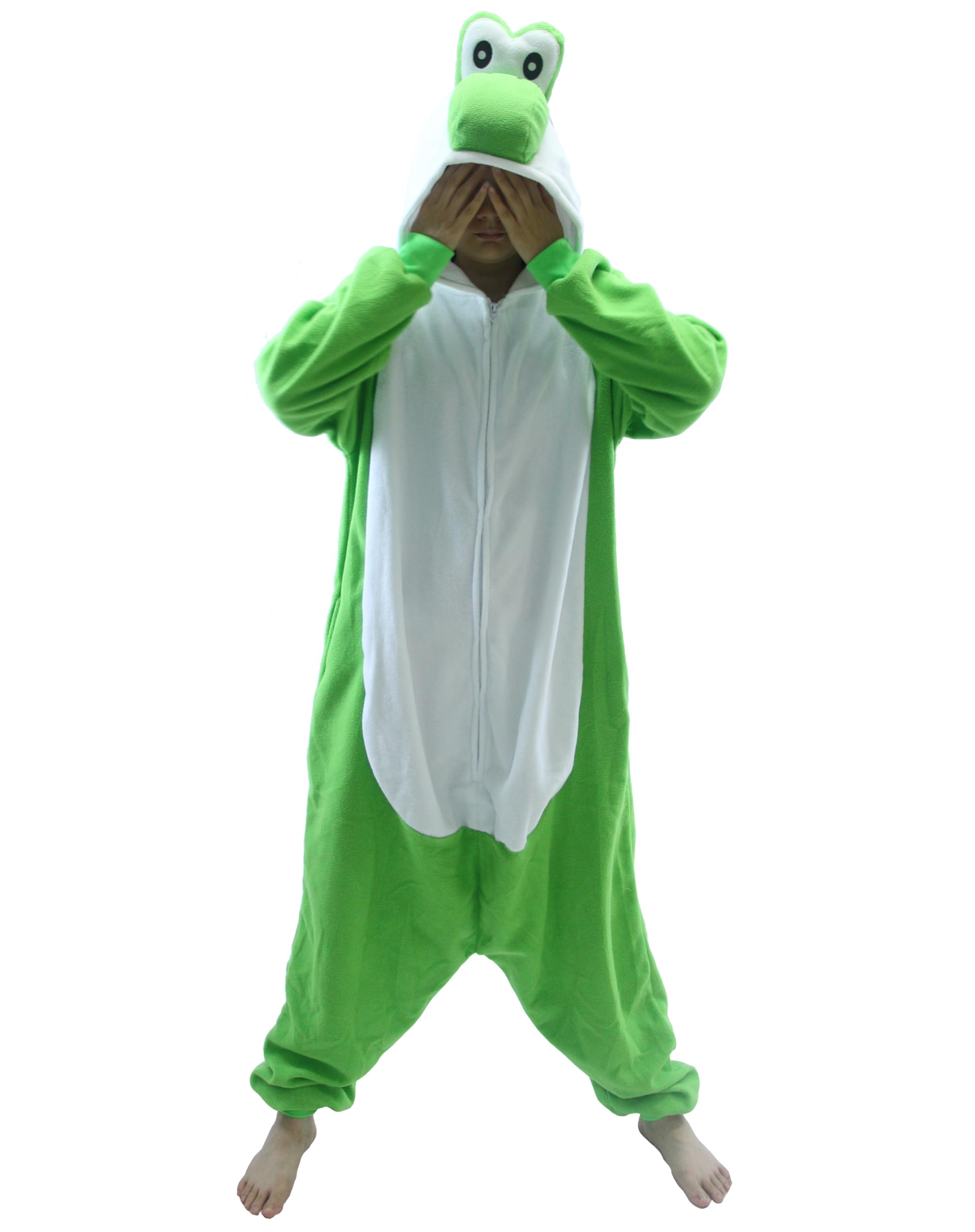 Pijama de Franela Yoshi Unisex para Adulto Mono de Animal para Mujer y Hombre Pijama Original de Noche,Disfraz Cosplay, Ropa de casa, Easter Pijamas