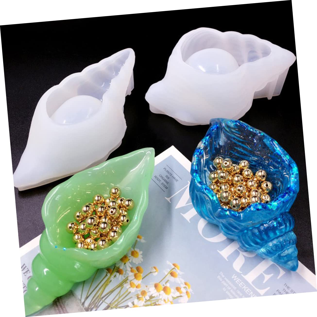 3stücke Conch Silikonform Für Epoxidharz Aufbewahrungsbox Handgemachte Silikonform Für Kreative Bastelprojekte Zur Aufbewahrung Von Schmuck Und Kleinen Gegenständen